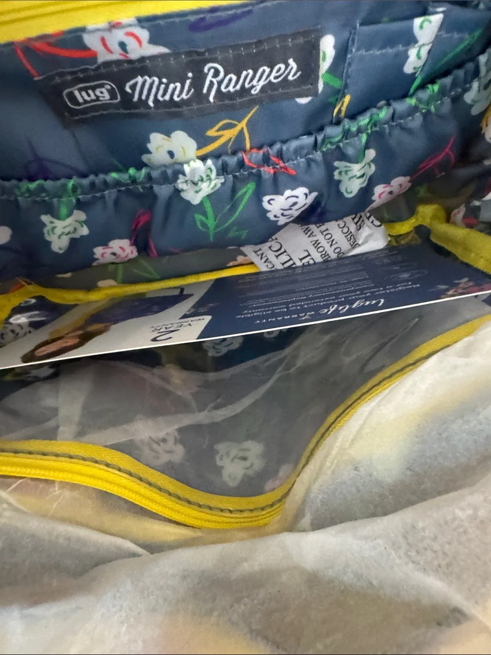LUG Yellow Ranger mini Crossbody Bag w/ adjustable strap and top handle